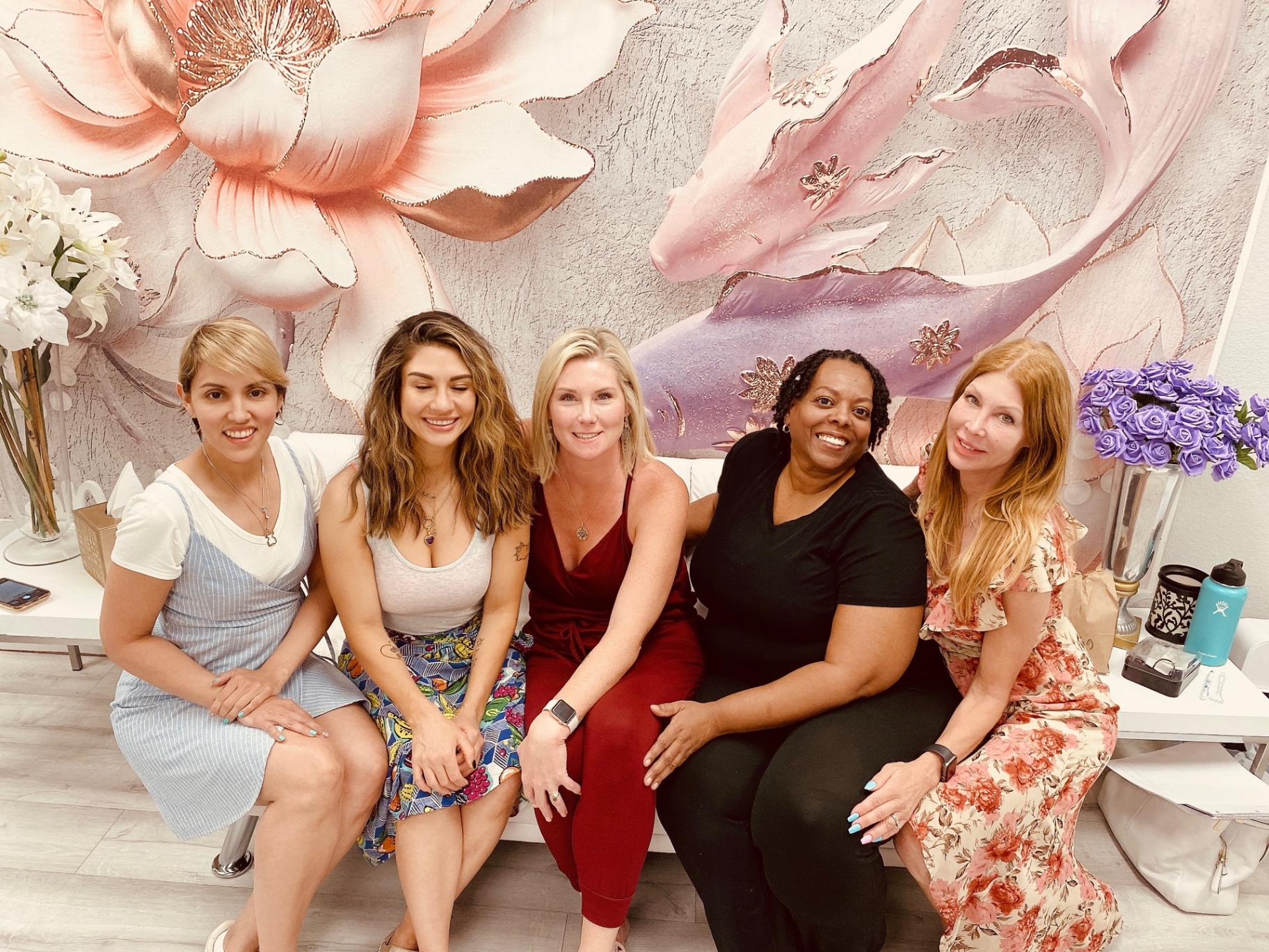 Summer Massoud with her esthetician students in her Las Vegas studio